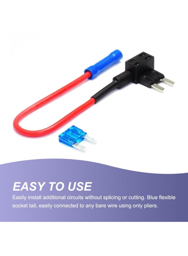 حزمة-5 صندوق صغير فيوز ، حامل فيوز شفرة ، إكسسوارات استبدال السيارات العالمية ، لمعظم السيارات والشاحنات والشاحنات (أسود) - Image 2